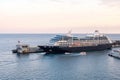 Cruising ship loading in Monte Carlo Royalty Free Stock Photo