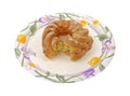 Cruller on paper plate Royalty Free Stock Photo