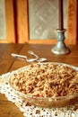 Crumb topped apple crisp pie