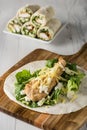 Crumbed Chicken Tortilla Wrap Royalty Free Stock Photo