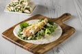 Crumbed Chicken Tortilla Wrap Royalty Free Stock Photo