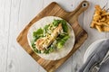 Crumbed Chicken Tortilla Wrap Royalty Free Stock Photo