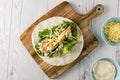 Crumbed Chicken Tortilla Wrap Royalty Free Stock Photo