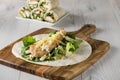 Crumbed Chicken Tortilla Wrap Royalty Free Stock Photo