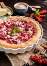 Crumble pie with red currants Royalty Free Stock Photo