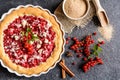 Crumble pie with red currants Royalty Free Stock Photo