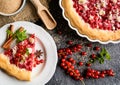 Crumble pie with red currants Royalty Free Stock Photo