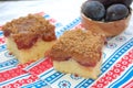 Crumble plums cake Royalty Free Stock Photo