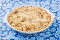 Crumble with rhubarb and apple
