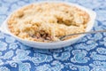 Crumble with rhubarb and apple