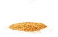 Crumbled bee pollen granules on white background Royalty Free Stock Photo