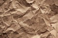 Crumbled brown paper background texture