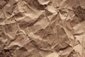 Crumbled brown paper background texture Royalty Free Stock Photo