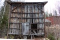 Crumbled old wooden barn in Sweden