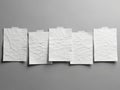 Crumbled paper sheets isolated on white background Royalty Free Stock Photo