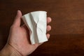 Crumbled white Paper cup Royalty Free Stock Photo