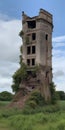 Crumbling Clay Tower of Despair. Perfect for Fantasy Game Design. Royalty Free Stock Photo