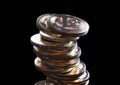 Crumbling Litecoin Coin Stack Royalty Free Stock Photo