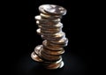 Crumbling Ripple Coin Stack Royalty Free Stock Photo
