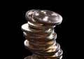Crumbling Ripple Coin Stack Royalty Free Stock Photo
