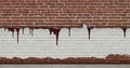 Crumbling White Brick Wall Texture Royalty Free Stock Photo