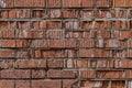 Background of crumbling weathered brickwork