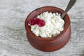 Crumbly homemade cottage cheese