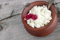 Crumbly homemade cottage cheese