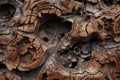 Crumbly Pieces tree bark. Generate Ai