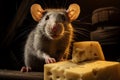 Crumbly Rat cheese. Generate Ai