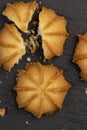 Crumbly shortbread cookies on the table