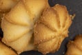 Crumbly shortbread cookies on the table