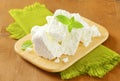 Crumbly white cheese Royalty Free Stock Photo