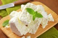 Crumbly white cheese Royalty Free Stock Photo