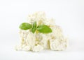 Crumbly white cheese Royalty Free Stock Photo