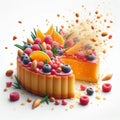 107 76 Crumbs flying clipping path on sapin sapin close up isoa