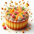 114 76 Crumbs flying clipping path on sapin sapin close up isoa