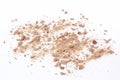 Crumbs scattered on white background Royalty Free Stock Photo