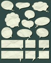 crumple labels, vector