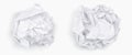 Crumple paper ball, white 3d crinkle trash vector