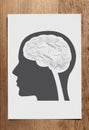Crumple paper brain concept Royalty Free Stock Photo