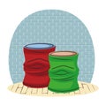 Crumpled aluminum can icon cartoon