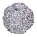 Crumpled aluminum foil isolated