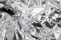 crumpled Aluminum Foil for Food , closeup