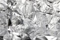 crumpled Aluminum Foil for Food , closeup