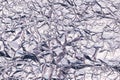 Crumpled aluminum tin foil texture as background Royalty Free Stock Photo