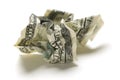 Crumpled american money Royalty Free Stock Photo