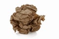 Crumpled ball of brown paper Royalty Free Stock Photo