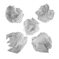 Crumpled ball papers documents. bureaucracy and overworked concept. 3d rendering