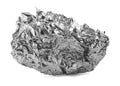 Crumpled ball of silver foil isolated Royalty Free Stock Photo